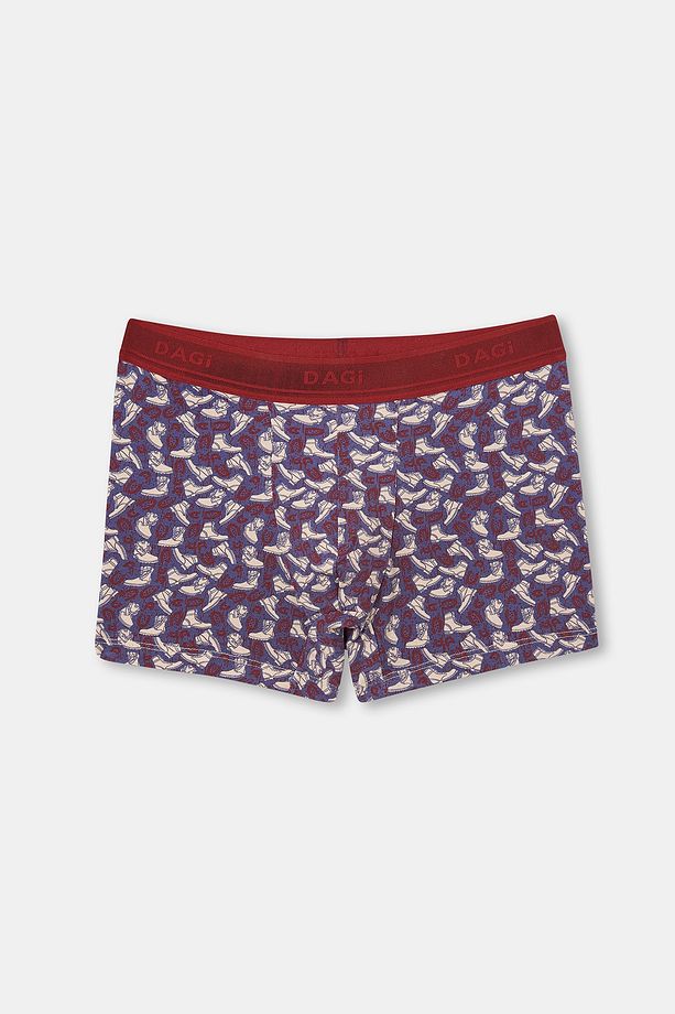 Kiremit-lila Erkek Compact Ayakkabı Desenli Boxer - 1