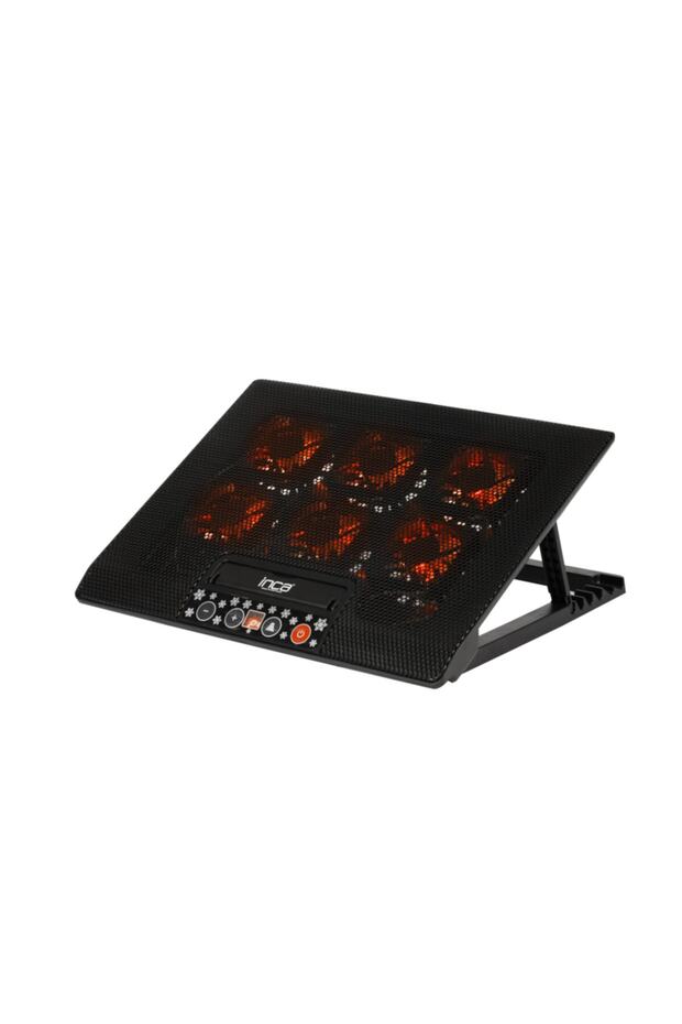 Inc-604tgs 6x Fan, Control Panel, 2x Usb, 6 Stage Gamıng Notebook Cooler 7 "-17" - 1