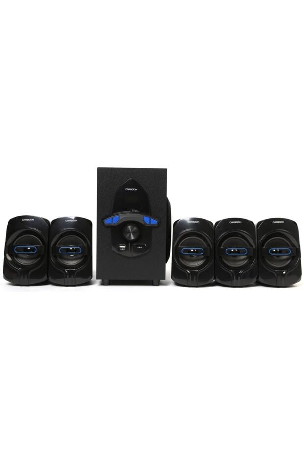 Bluetooth Lu 5+1 Ses Sistemi Uzaktan Kumanda Fm Radyo Sd Kart Usb Girişli Bluetooth Hoparlör - 5