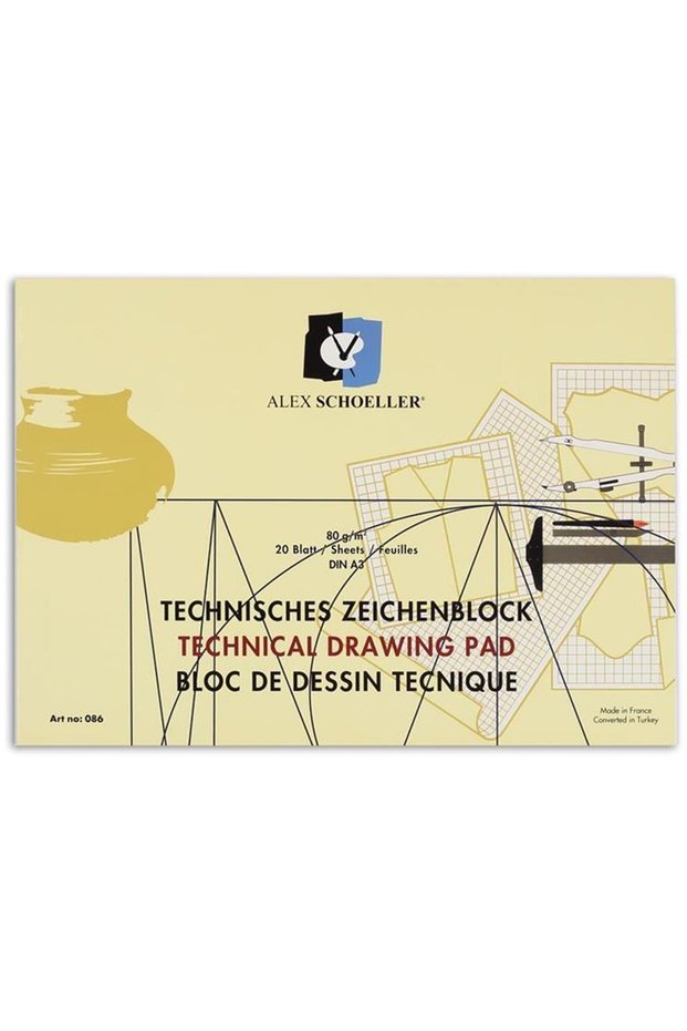 Brand: Alex Schoeller A3 Side Technical Drawing Block Notebook 20 Yp 80 Gr Category: Notebooks