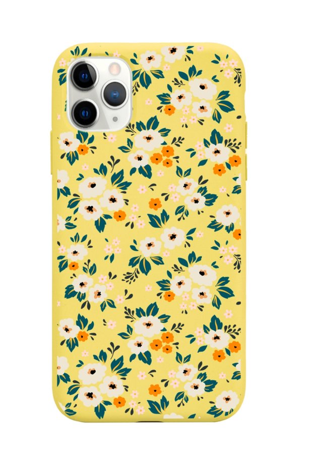 iPhone 11 Pro Compatible Flower Garden Design Yellow Launch Phone Case