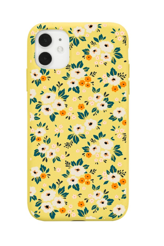 iPhone 11 Compatible Flower Garden Design Yellow Launch Phone Case