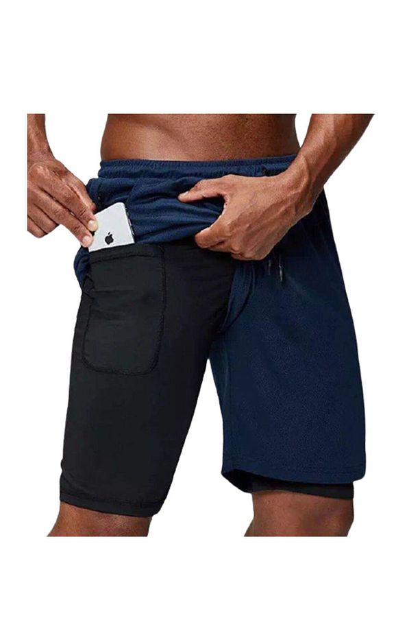 Unisex Koşu Ve Antrenman Sporcu Şortu 2 In 1 - 1