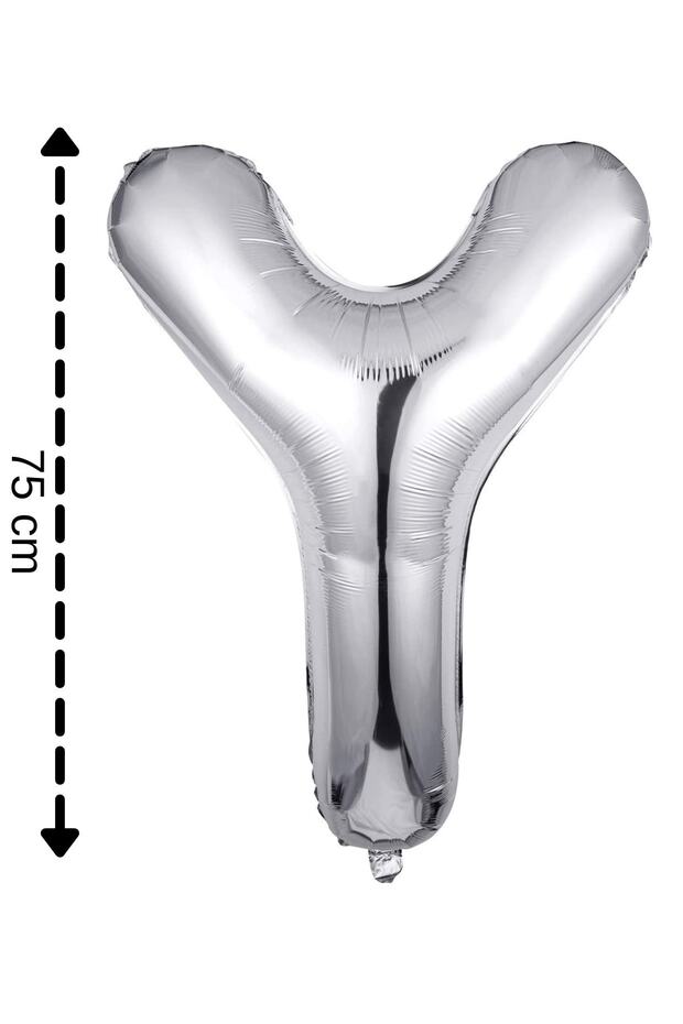 Foil Balloon Letter Y Helium Balloon 32 Inch 75 Cm Silver Color