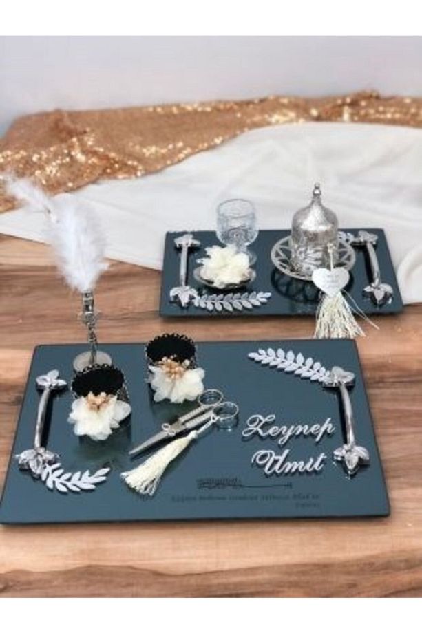 Nişan Tepsisi,söz Tepsisi,damat Tepsisi, Damat Fincanı, Yüzük Tepsisi, Isteme Tepsisi - 1