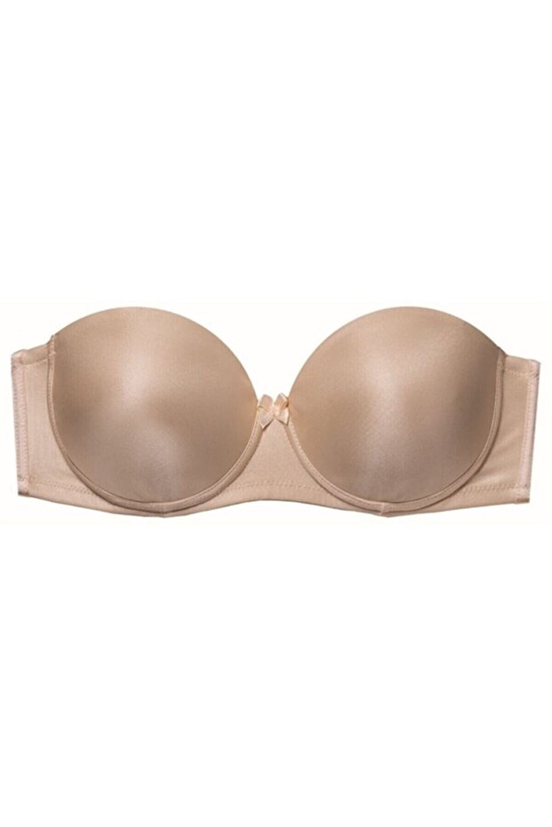 Women's Skin Rib Supported Thin Sponge Enhancing Strapless Strapless Bra