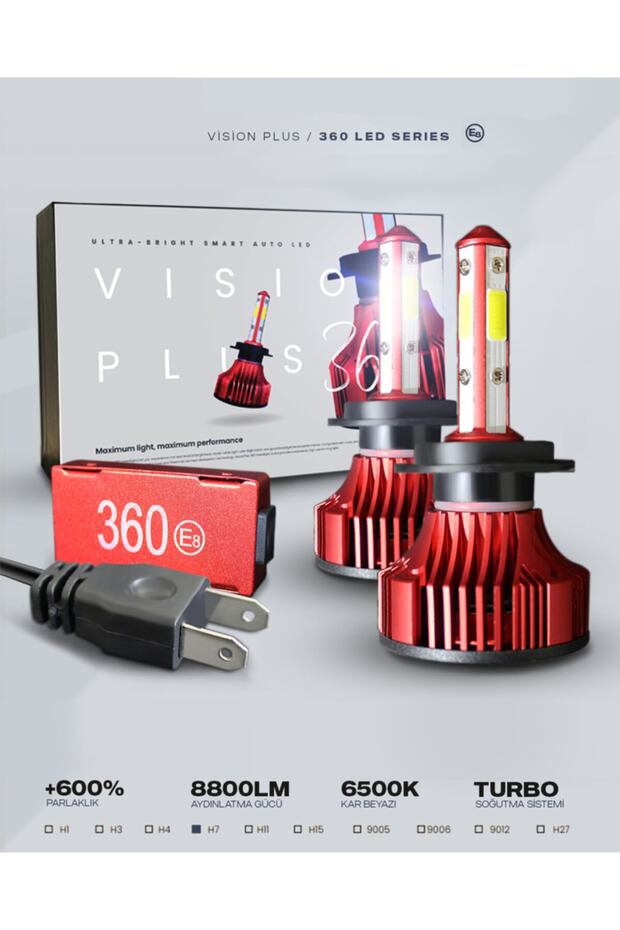 360° Led Xenon Dob H7 34w 8800 Lumen - 1