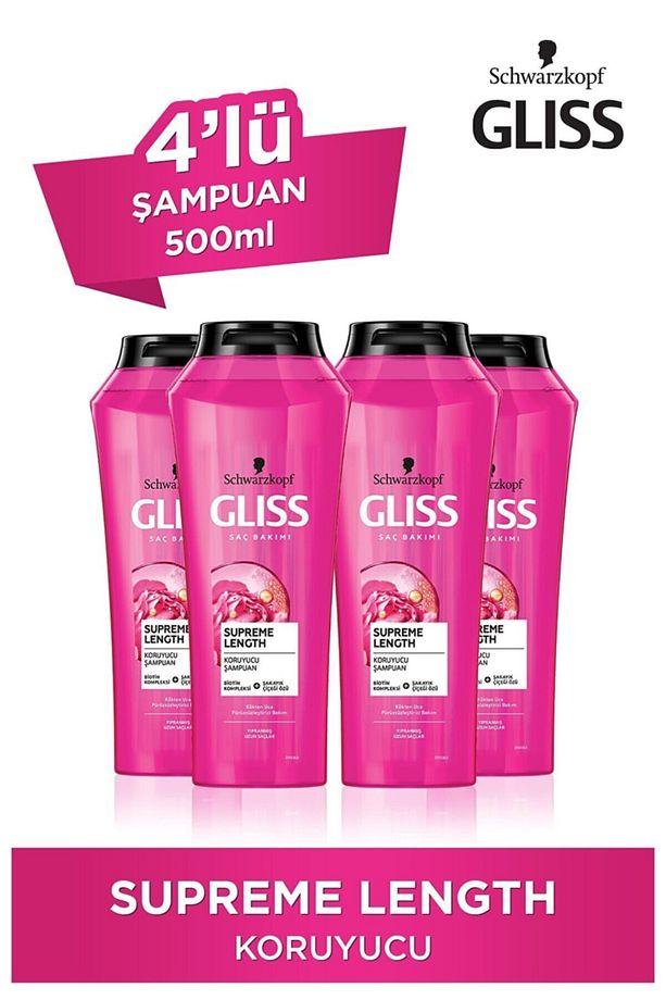 Supreme Length Uzun Saçlara Özel Şampuan 500 ml X 4 - 1