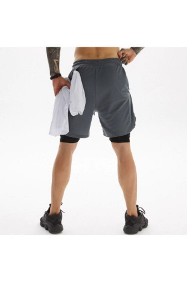 Unisex Koşu Ve Antrenman Sporcu Şortu 2 In 1 - 6
