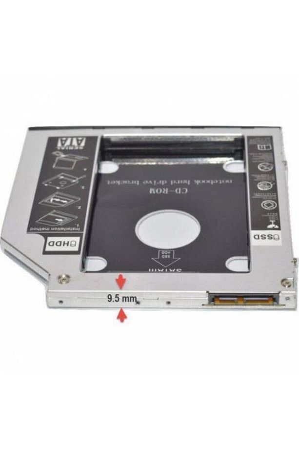 9.5mm Sata Hdd Caddy Ssd 9.5 Kızak Harddisk Kutusu Cdrom Yerine - 3