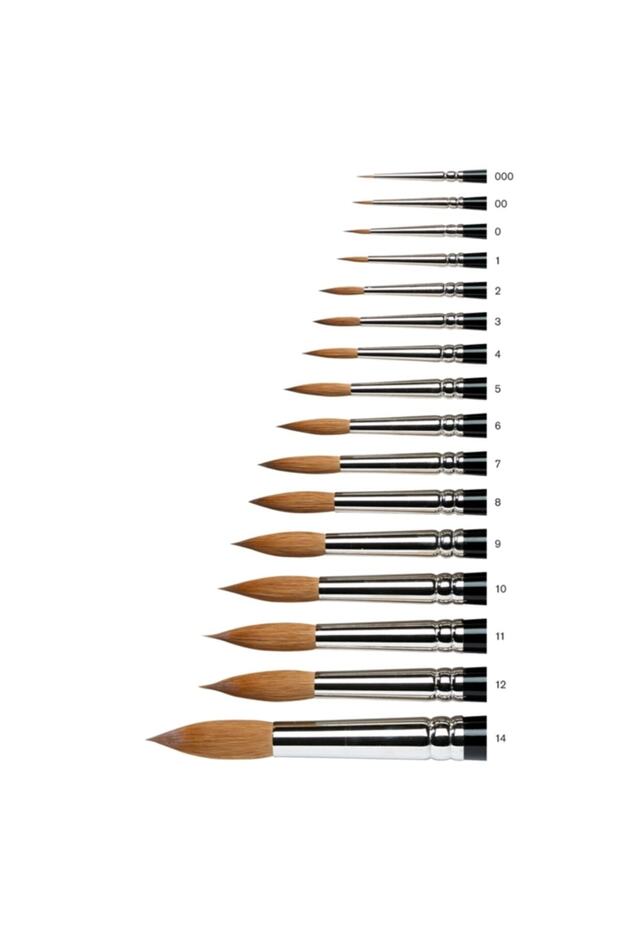 Winsor & Newton Series 7 Miniature Kolinsky Samur Yuvarlak Fırça No:00 - 2