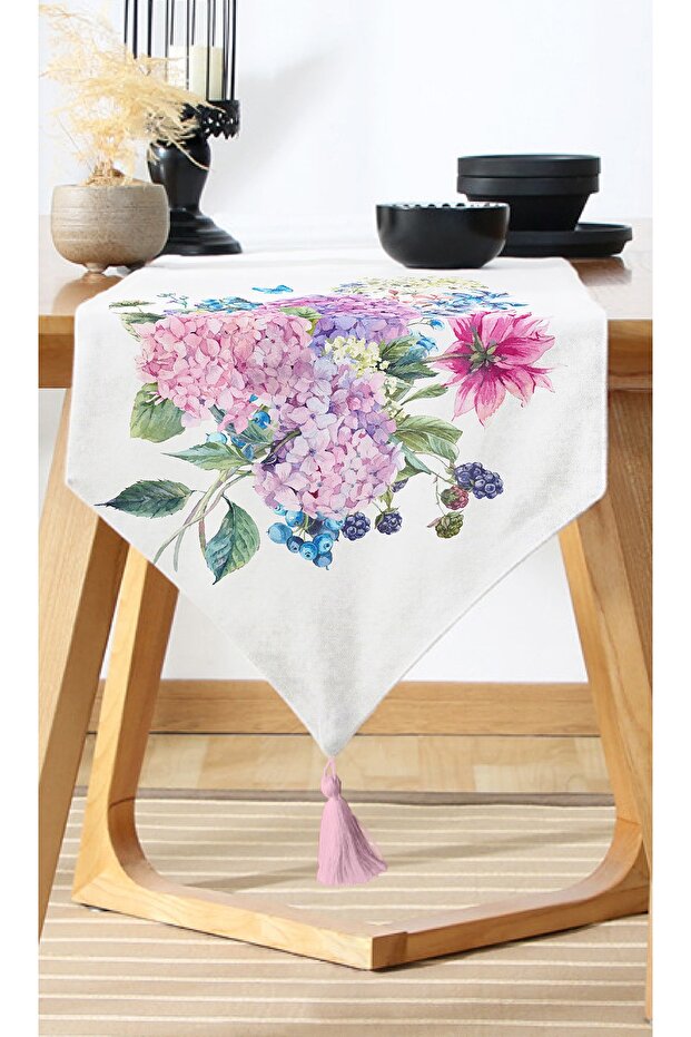 Special Design Digital Printed Modern Runner with Hydrangea Flower Figure