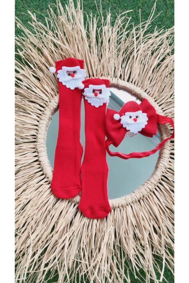 Girls' Christmas Socks and Bandana Set