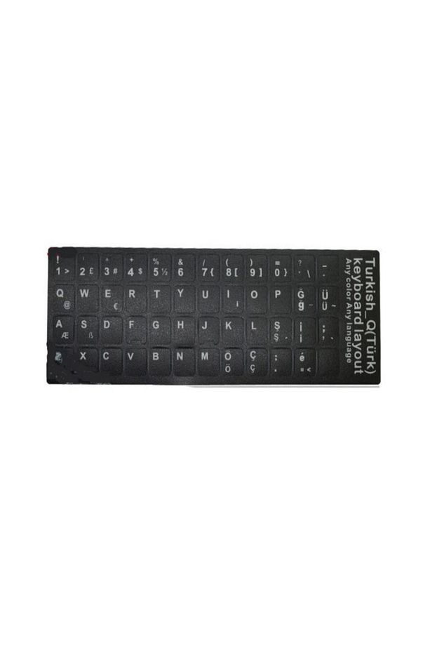 Türkçe Klavye Sticker Siyah Renk Notebook Ve Pc Uyumlu - 1