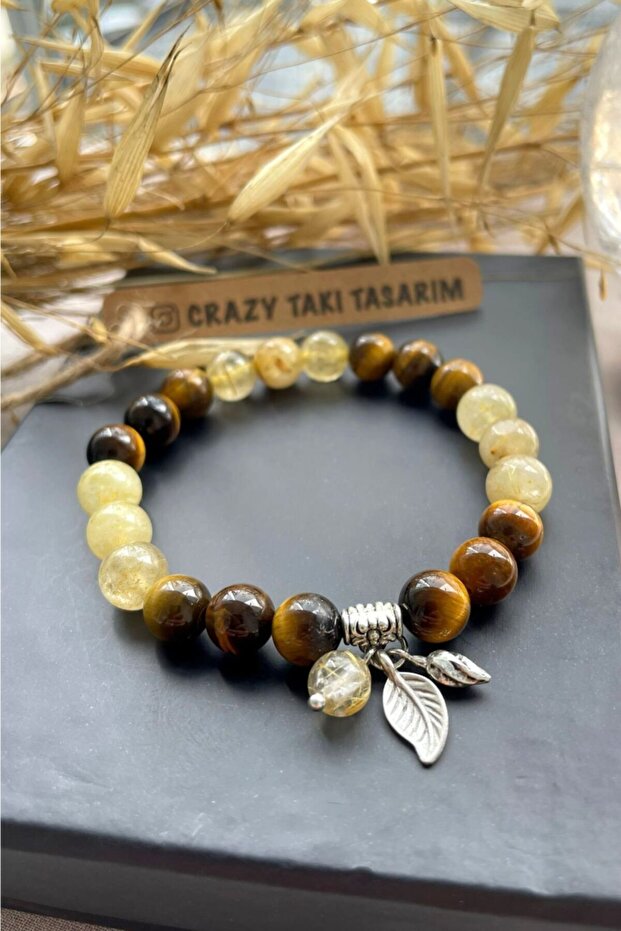 Tiger Eye & Rutile Quartz Women's Bracelet