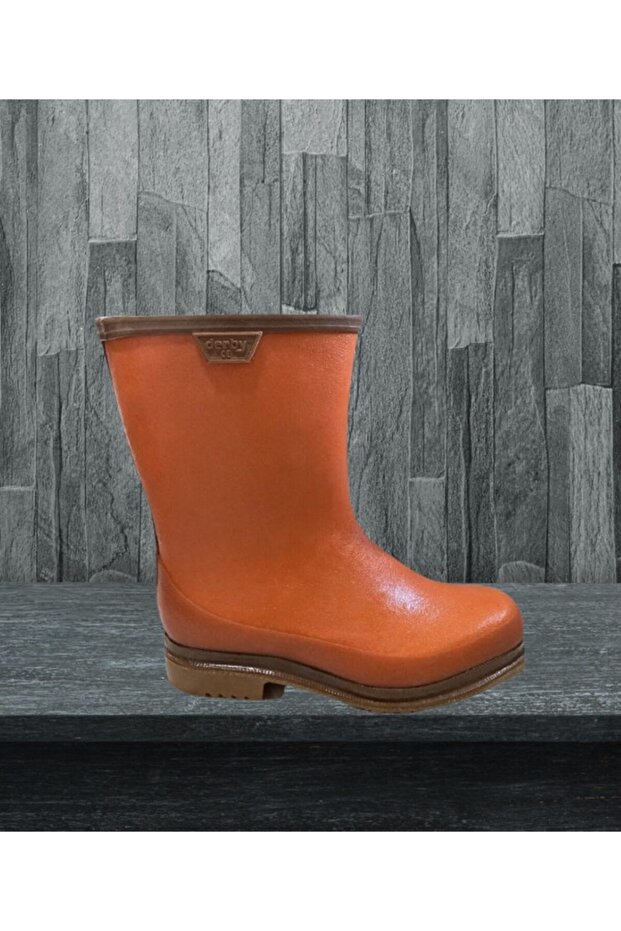 أحذية مطاطية قصيرة برتقالية للرجال