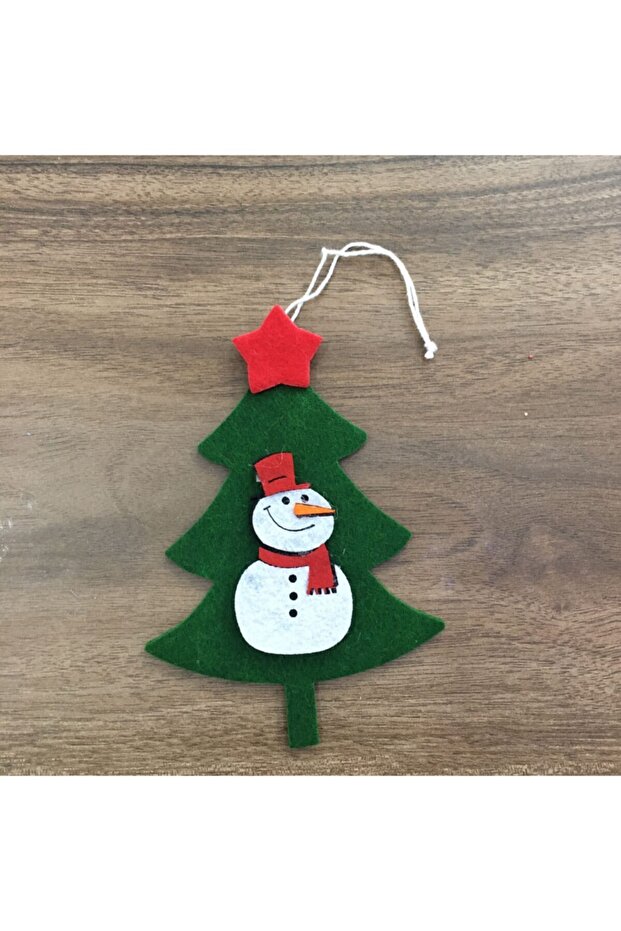 Handmade Felt Motto Snowman Christmas Ornament Pine Tree Ornament 59