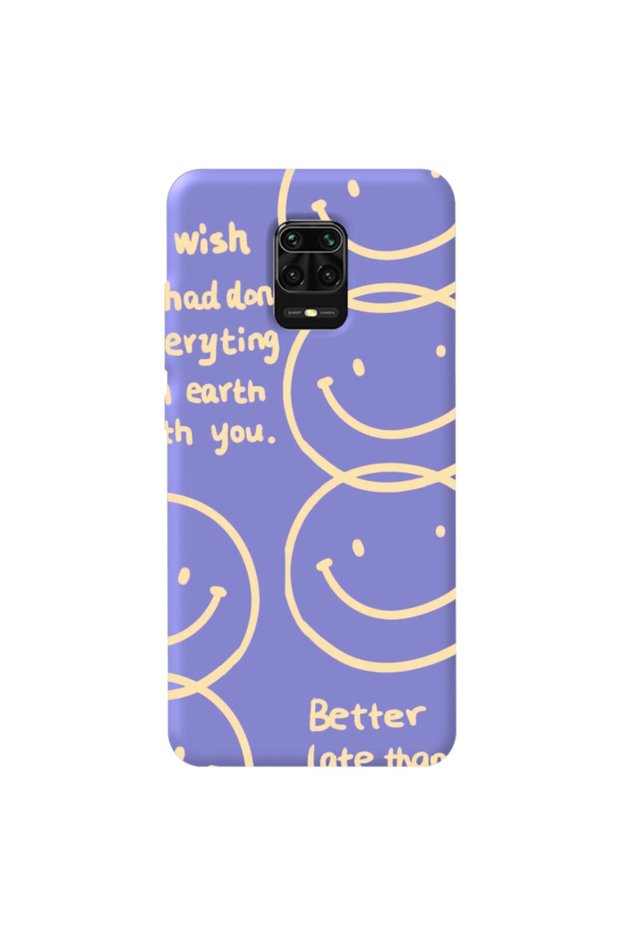 Xiaomi Redmi Note 9 Pro Lilac Color Better Late Than Velvet Patterned Silicone Phone Case