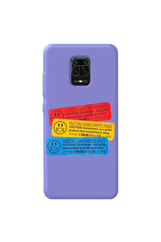 Xiaomi Redmi Note 9 Pro Lilac Color Velvet Patterned Silicone Phone Case