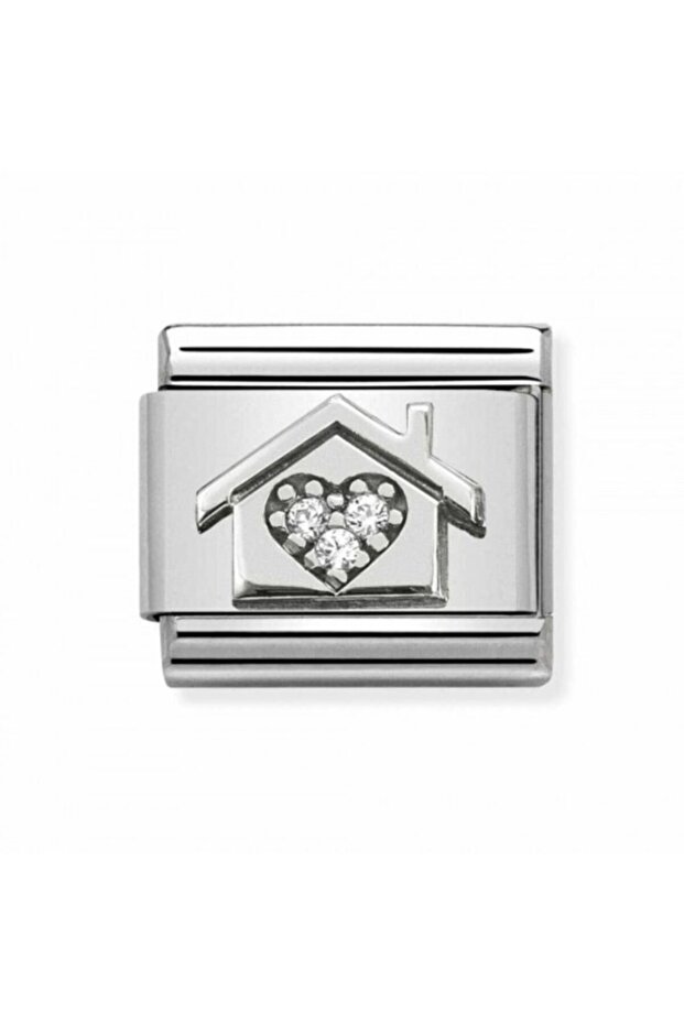Classic Silvershine House Zirconia Heart Charm330311/11 *