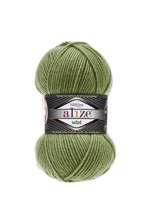 Superlana Midi El Örgü İpi Zeytin 620 - 1