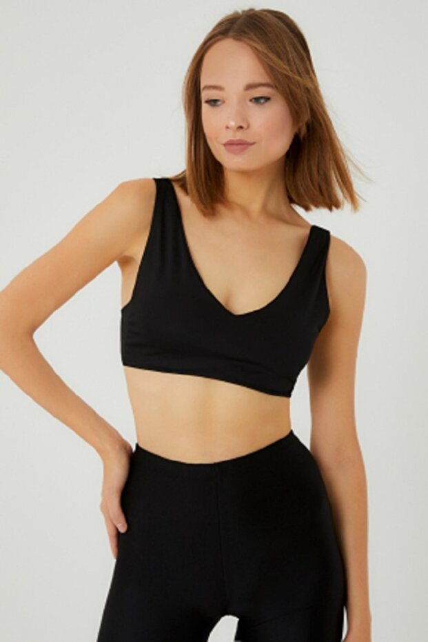 Siyah Mini Crop Top - 3