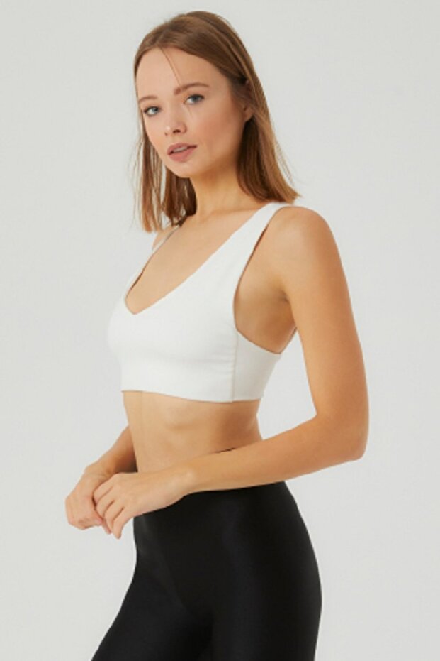 Beyaz Mini Crop Top - 1