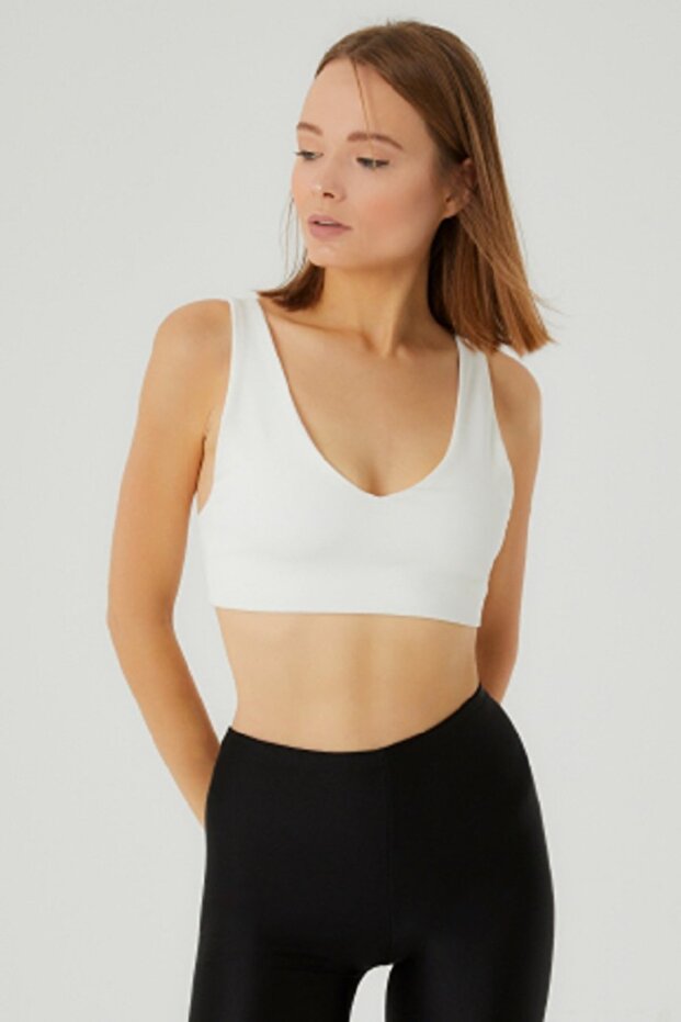 Beyaz Mini Crop Top - 2