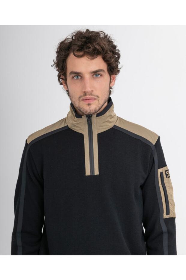 Men's Zıpped Pullover C w Wool - 3