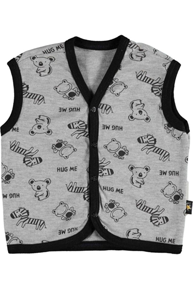 Baby Hug Me Vest-Grey-Black