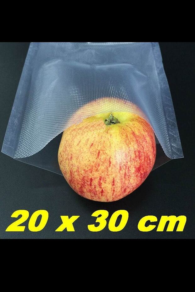 - 20x30 Cm 12 Adet Tırtıklı Vakum Poşet Desenli Naylon Torba Ev Tipi Vakum Poşeti Gofrajlı - 1