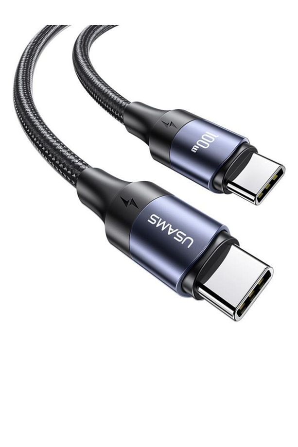 Us-sj524 Örgülü 1.2m Type-c To Type-c 100w Pd Hızlı Şarj Ve Data Kablosu - 4