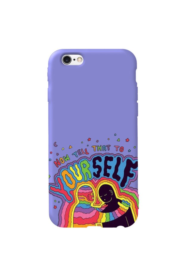Iphone 6s Plus Lilac Color Yourself Silicone Phone Case with Velvet Pattern Inside