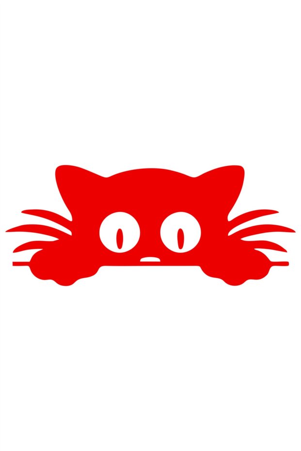 20 X 8 cm suitcase cat car sticker red