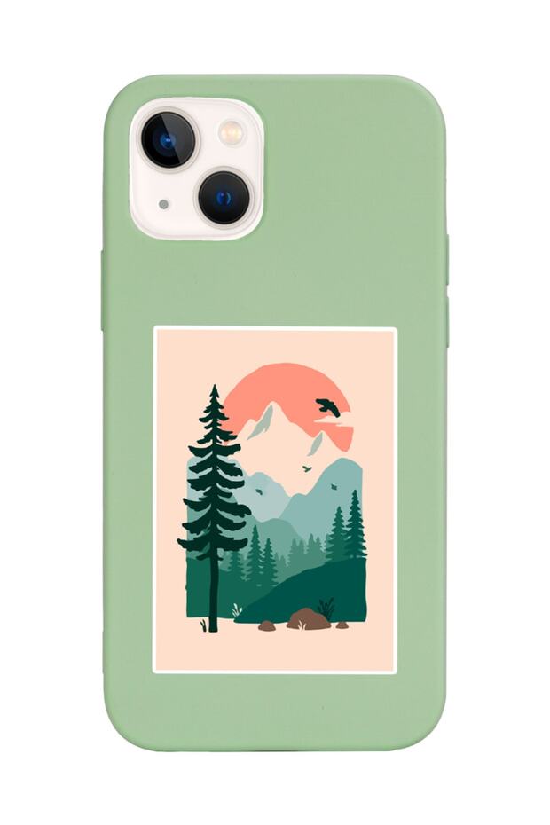 iPhone 13 Compatible Lake Forest Designed Green Launch Phone Case