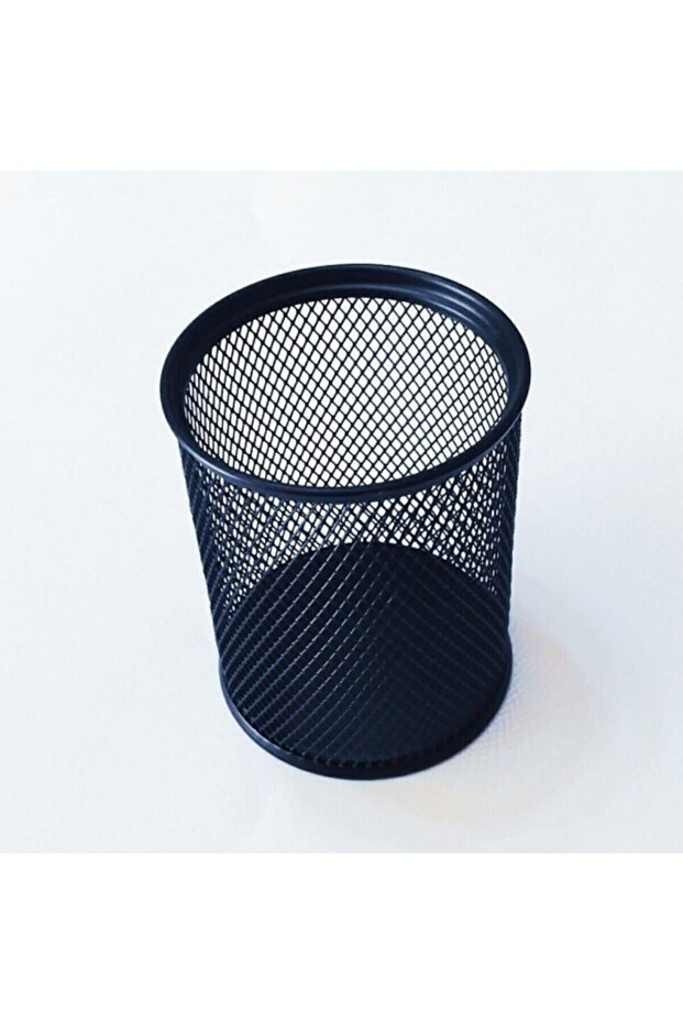 Metal Table Set Wire Round Pen Holder Black Fx