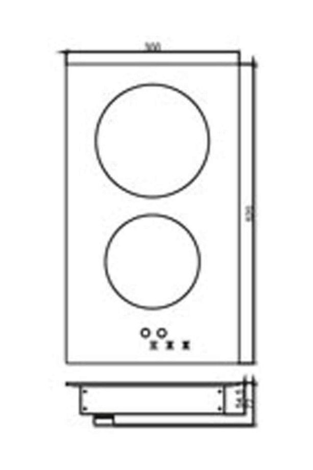 DHR 302 C T BK Ankastre Domino Ocak - 2