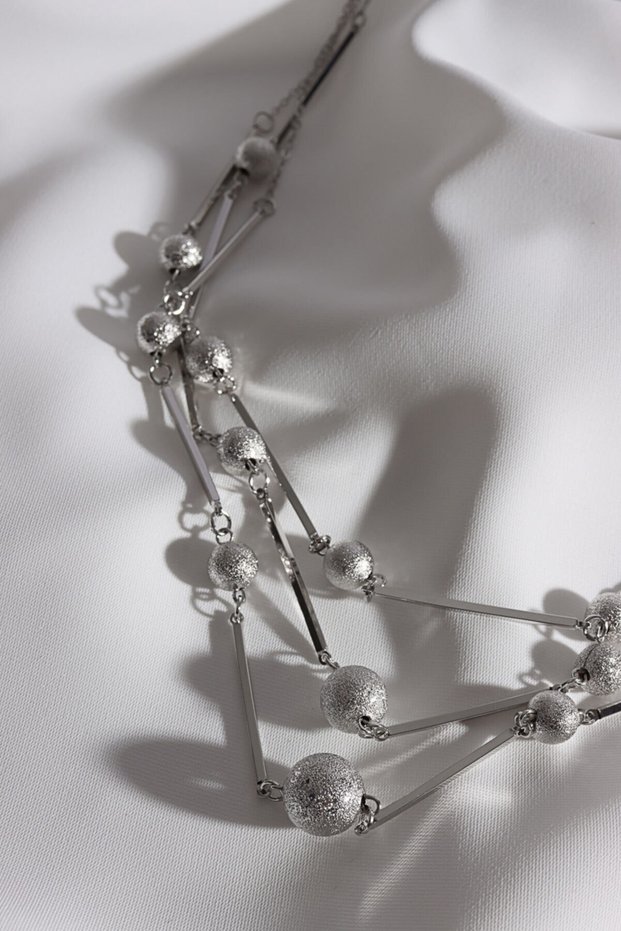 Shiny 5-Ball 3-Piece Silver Necklace