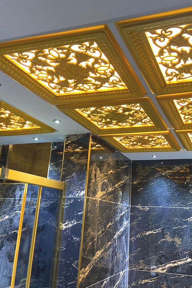 Saray Tavan 60 Cm Bronz Dekoratif Saray Tavan Paneli Asma Tavan Uyumlu - 7