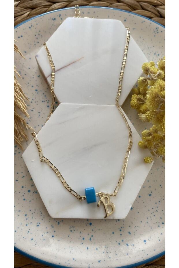 Nostalgia Beaded Necklace with Letter B