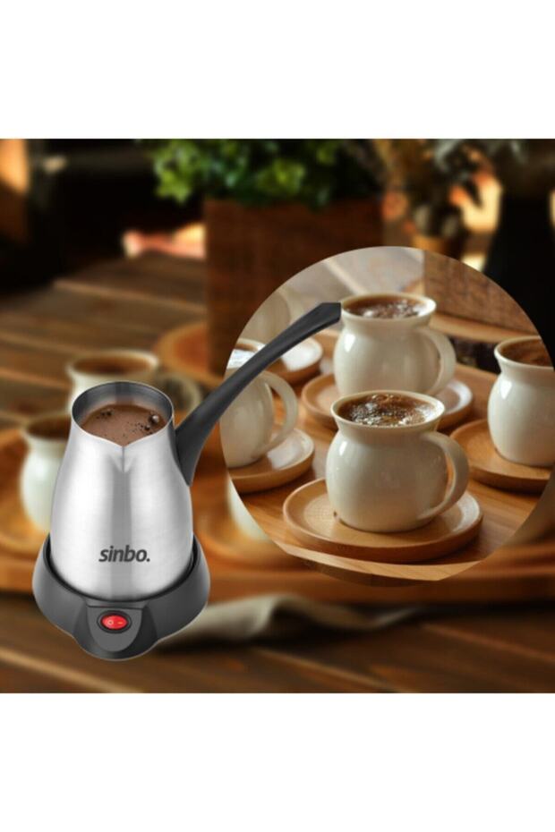 سينبو Scm-2943 إبريق قهوة كهربائي إينوكس