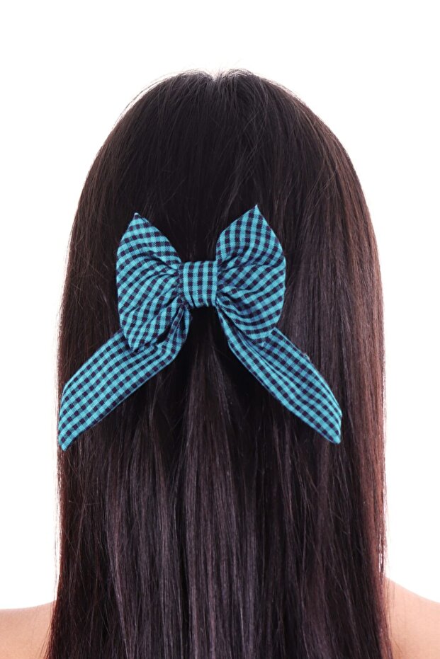 Hahai Women's Gingham Ribbon Form Automatic Buckle