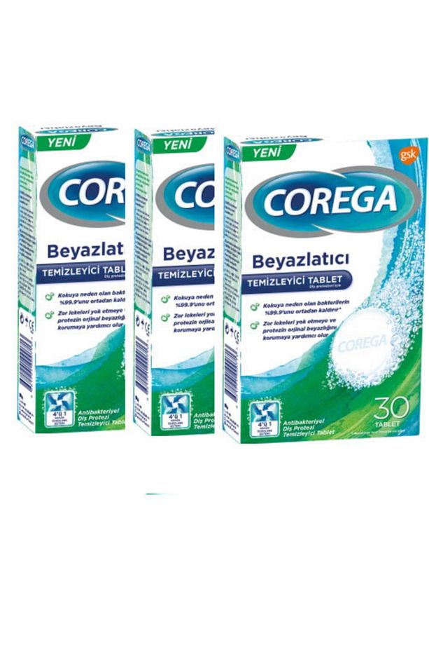 Diş Protezi Beyazlatıcı Temizleyicisi Tablet 30 Luk - Tüm Protezler Için-3 Adet - 1