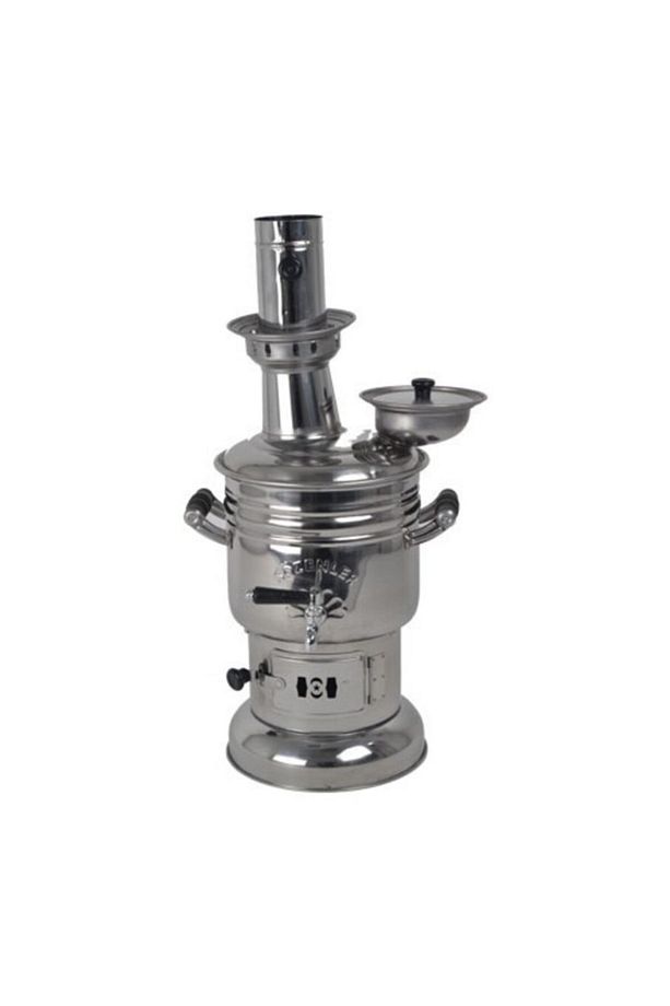 4,5 Litre Krom Sabit Odunlu Semaver - 1