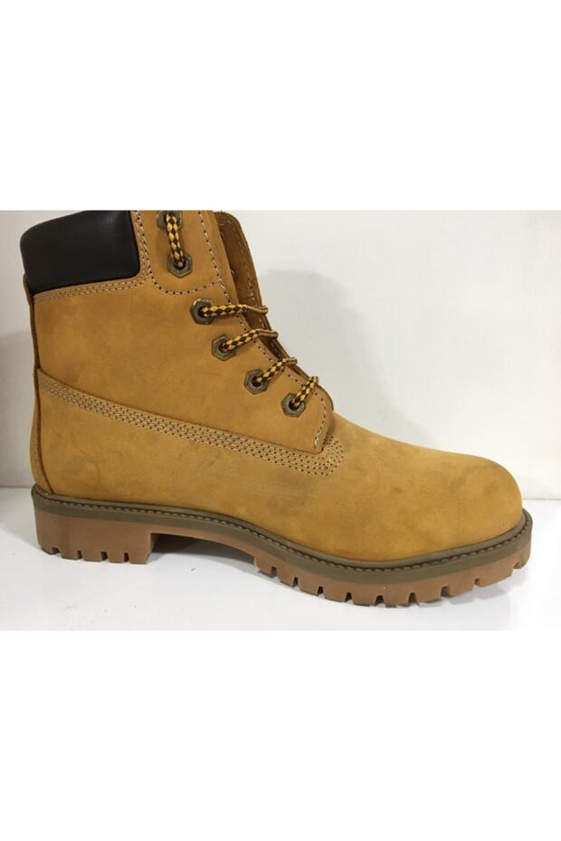 Unisex Sarı Deri Bot - 2