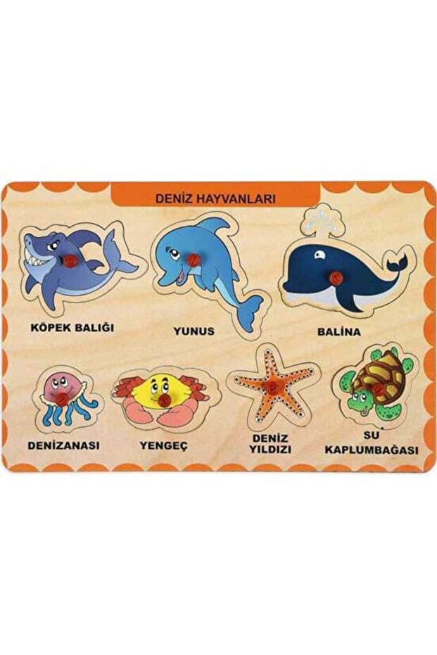 4 Adet Ahşap Tutmalı Eğitici Yapboz Puzzle Seti-6 - 4