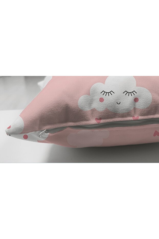 Double Sided Modern Cloud Patterned Digital Printed Modern Suede Pillowcase - 3