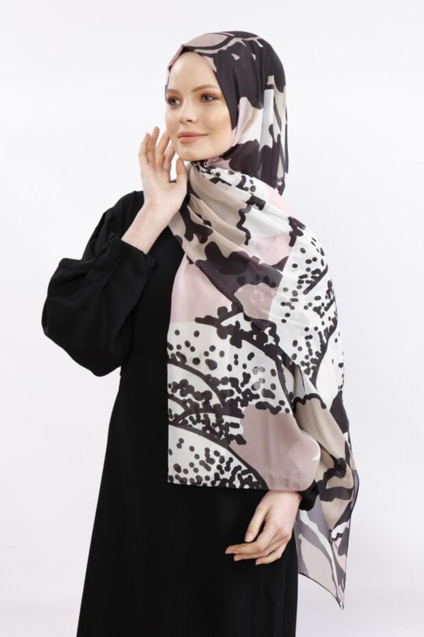 Tablo Desen Şal Pudra - 2