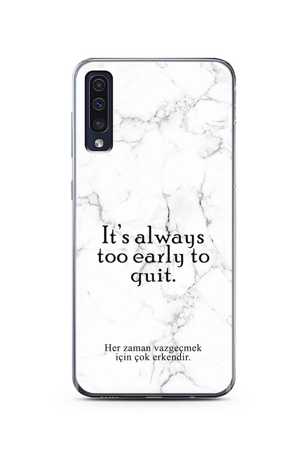 Samsung A50 White Marble Promise Design Phone Case