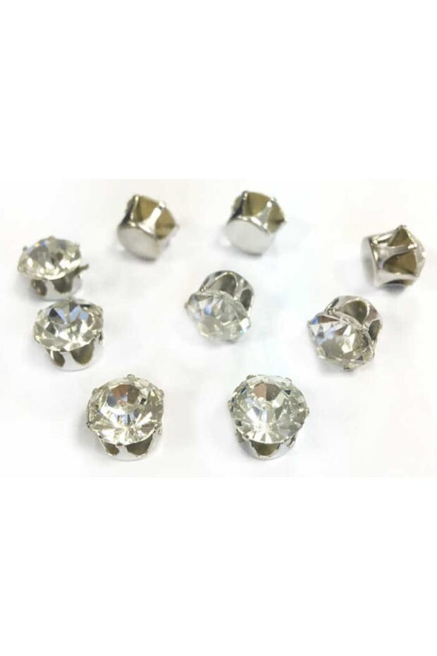 Silver Decoration Stone - 8mm, Pk:100- Diamond Mod